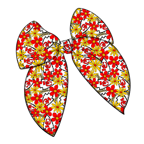 Kansas City Chiefs Large Serged Edge Pre-Tied Fabric Bow