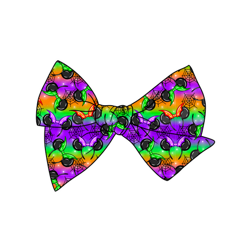 Halloween Magical Ears 5" Pre-Tied Fabric Bow