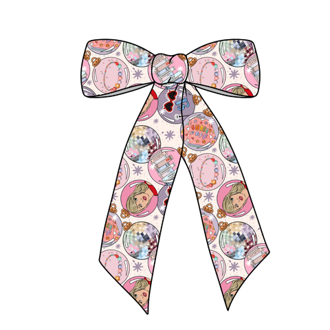 Tswift Ornaments Long Tail Fabric Bow