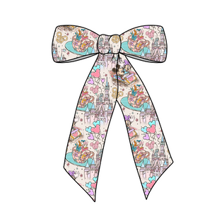 (Pre-Order) Happiest Place on Earth Long Tail Fabric Bow