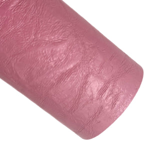(NEW) Pink Crinkle Faux Leather