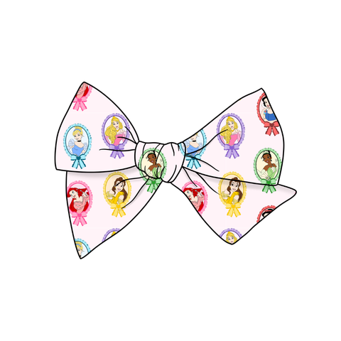 Princess Portraits 5" Pre-Tied Fabric Bow