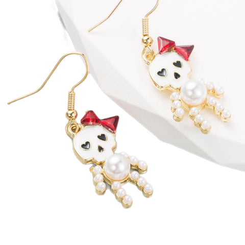 (Pre-Order) Pearl Skeleton Earrings