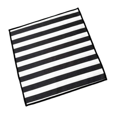 Black & White Stripe Double-Sided Wash Cloth