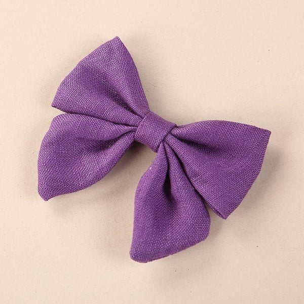 3" Pre-Tied Linen Fabric Bow