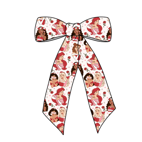 (Pre-Order)  Love Princesses Long Tail Fabric Bow