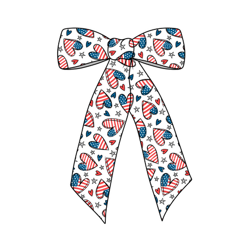 Made in the USA Long Tail Fabric Bow