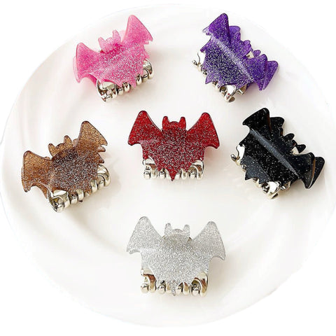 Glitter Bat Claw Clip