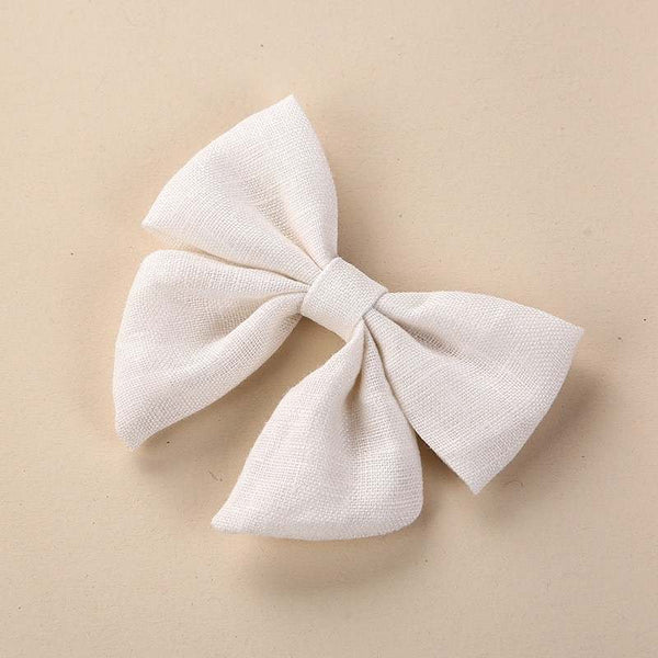 3" Pre-Tied Linen Fabric Bow