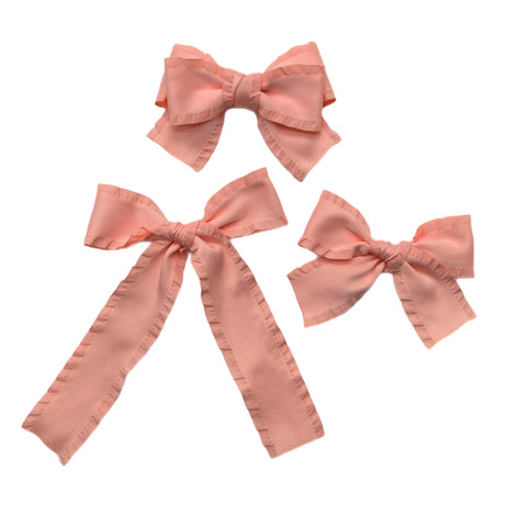 (Pre-Order) Peach Ribbon Bows