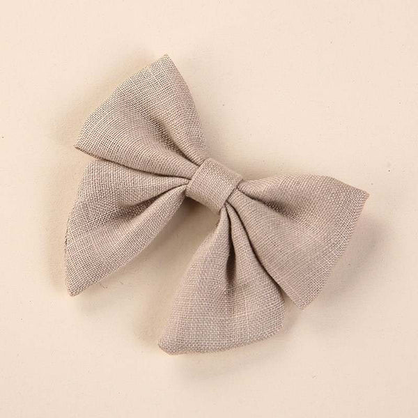 3" Pre-Tied Linen Fabric Bow