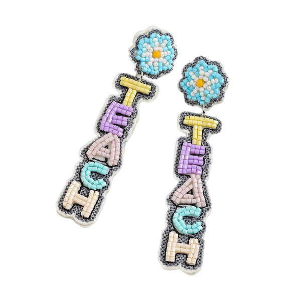 Beaded School Day Earrings