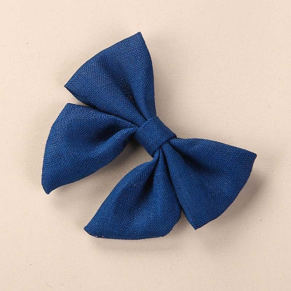 3" Pre-Tied Linen Fabric Bow