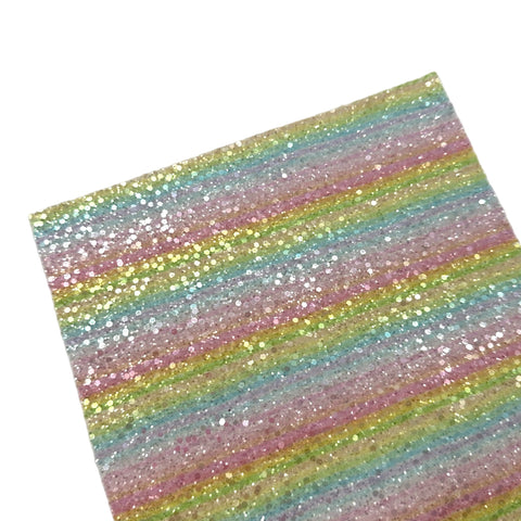 (NEW) Pastel Sherbet Stripe Chunky Glitter