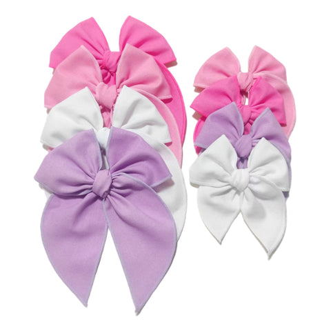 Pastel LINEN Pre-Tied Fabric Bow