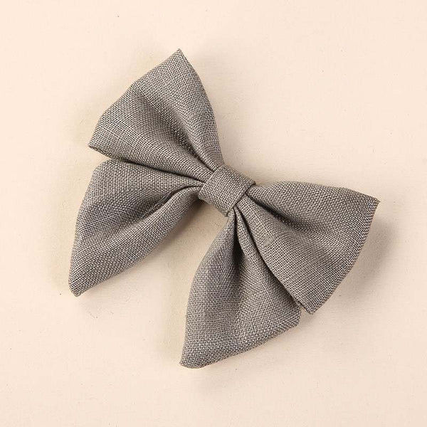 3" Pre-Tied Linen Fabric Bow