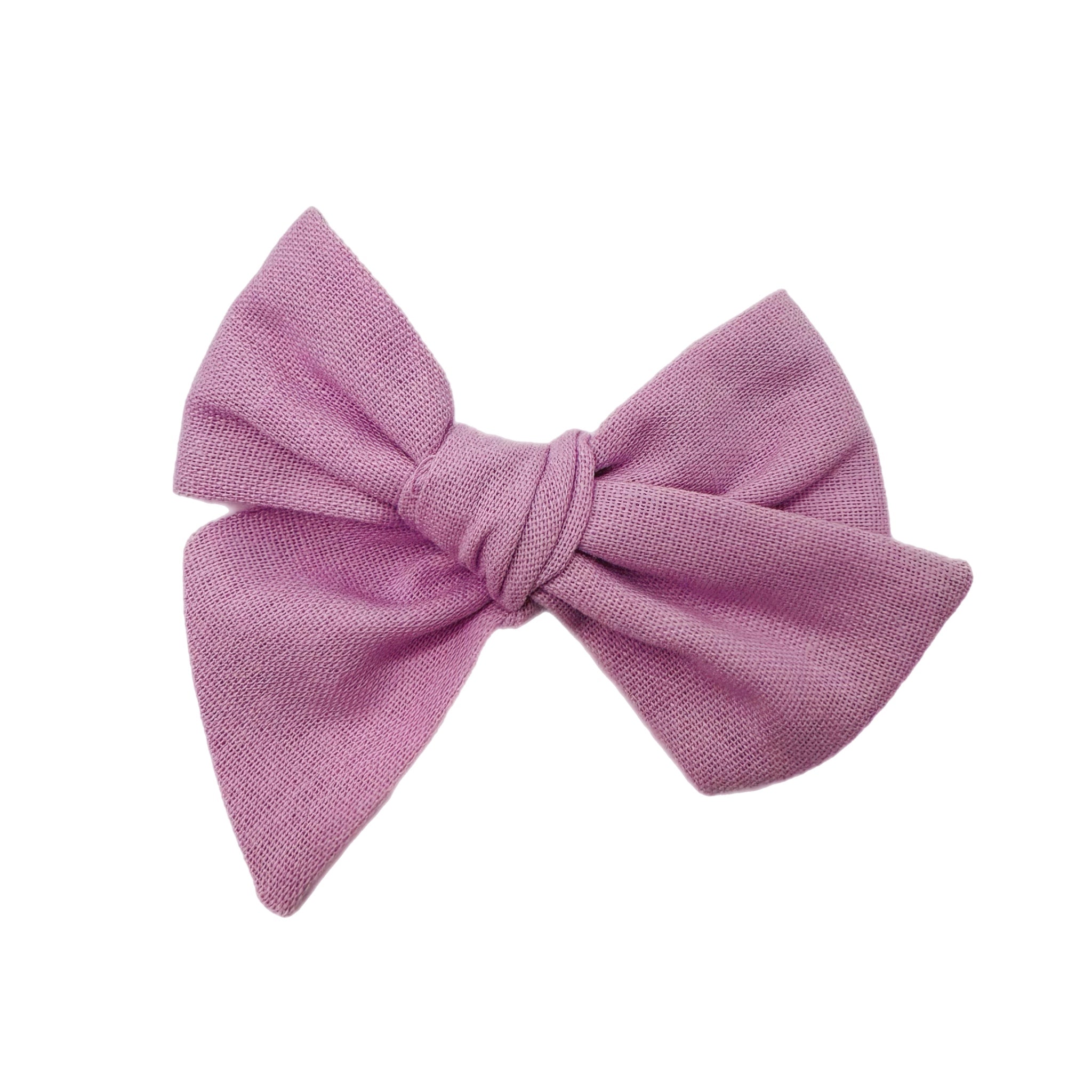 Lilac Linen 5" Pre-Tied Fabric Bow