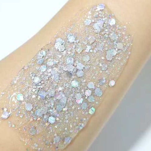 Solid Silver Glitter Hair Gel