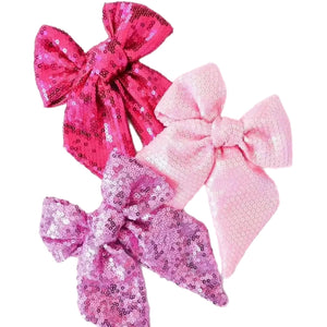 (Pre-Order) Sequin Pre-Tied Fabric Bow