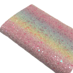 (NEW) Pastel Rainbow Bubble Bath Chunky Glitter