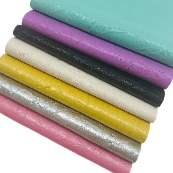 Yellow Crinkle Faux Leather