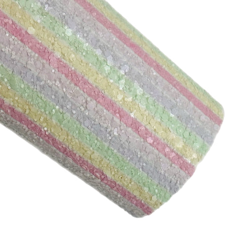 (New) Pastel Stripe Chunky Glitter