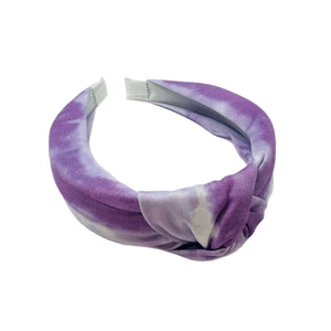 Purple Tye-Dye Knotted Headband