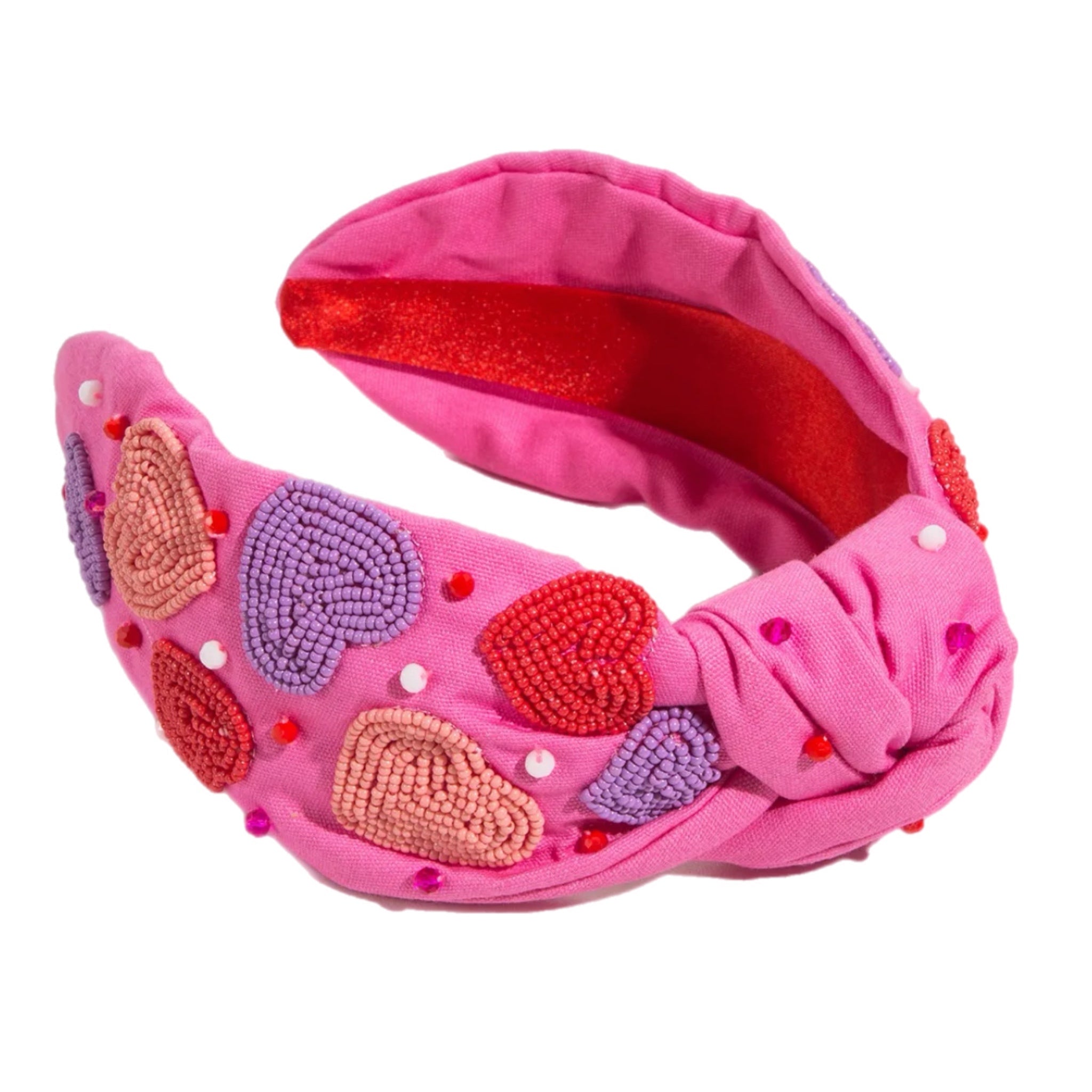 (Pre-Order) Beaded Heart Luxury Knotted Headband