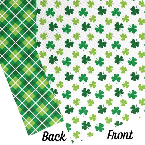 (Pre-Order) Clovers & Plaid Reversible Hand Towel / Cloth