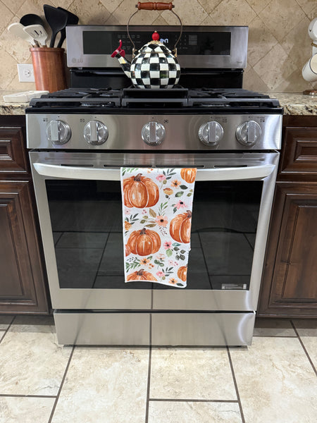 Pumpkin Floral Double-Sided Hand Towel