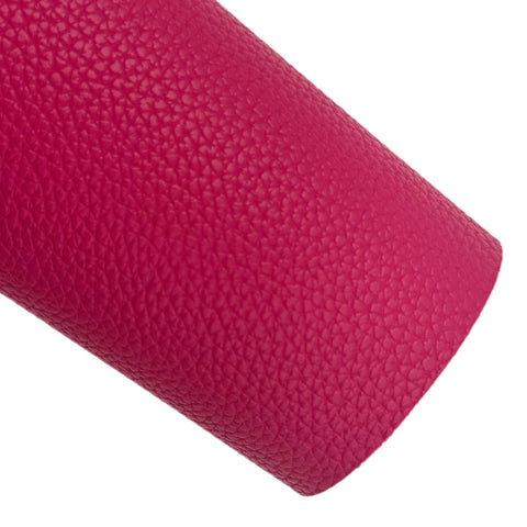 (New)Hot Pink Lychee Faux Leather