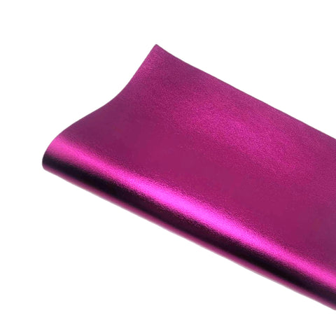 Fuchsia  Metallic Faux Leather