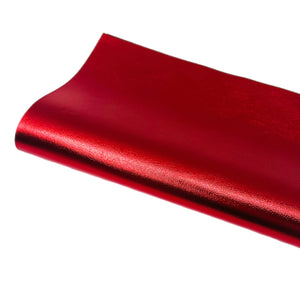 (New)Red Metallic Faux Leather
