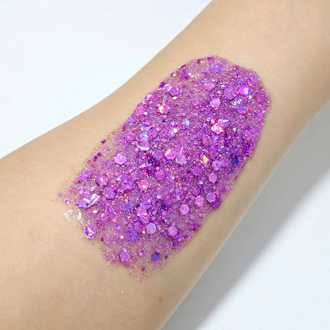 Purple Glitter Hair Gel