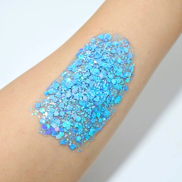 Blue Glitter Hair Gel