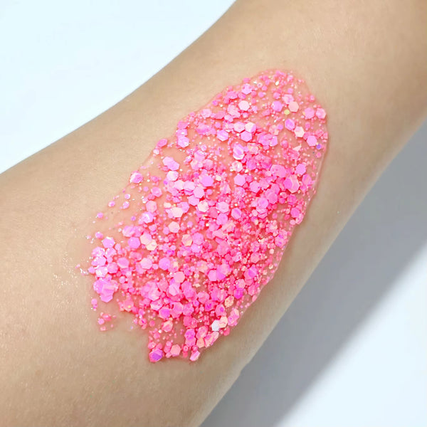 Pink Glitter Hair Gel