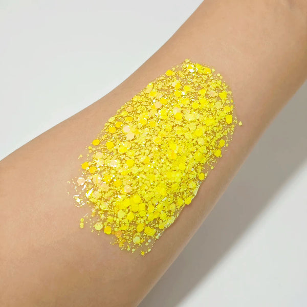 Yellow Glitter Hair Gel