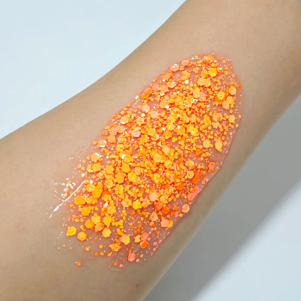 Orange Glitter Hair Gel