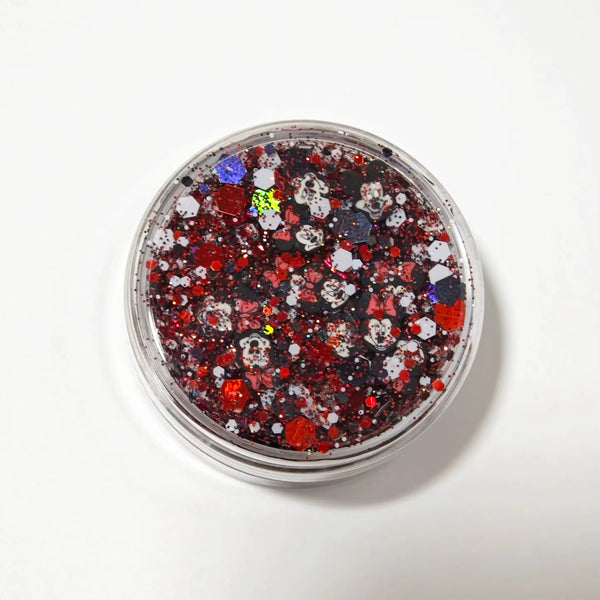 Red White Mouse Mix Glitter Hair Gel