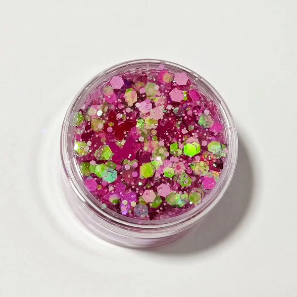 Fuchsia Flutter Glitter Hair Gel