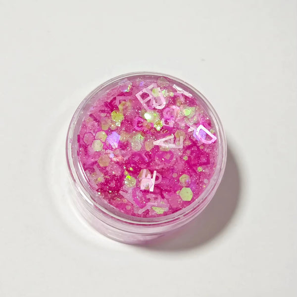 Pink Alphabet Glitter Hair Gel