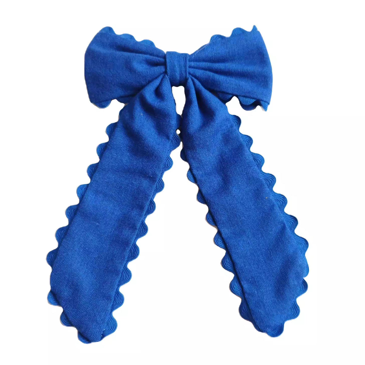 Royal Blue Ric Rac Long Tail Bow – Marmalade Skies