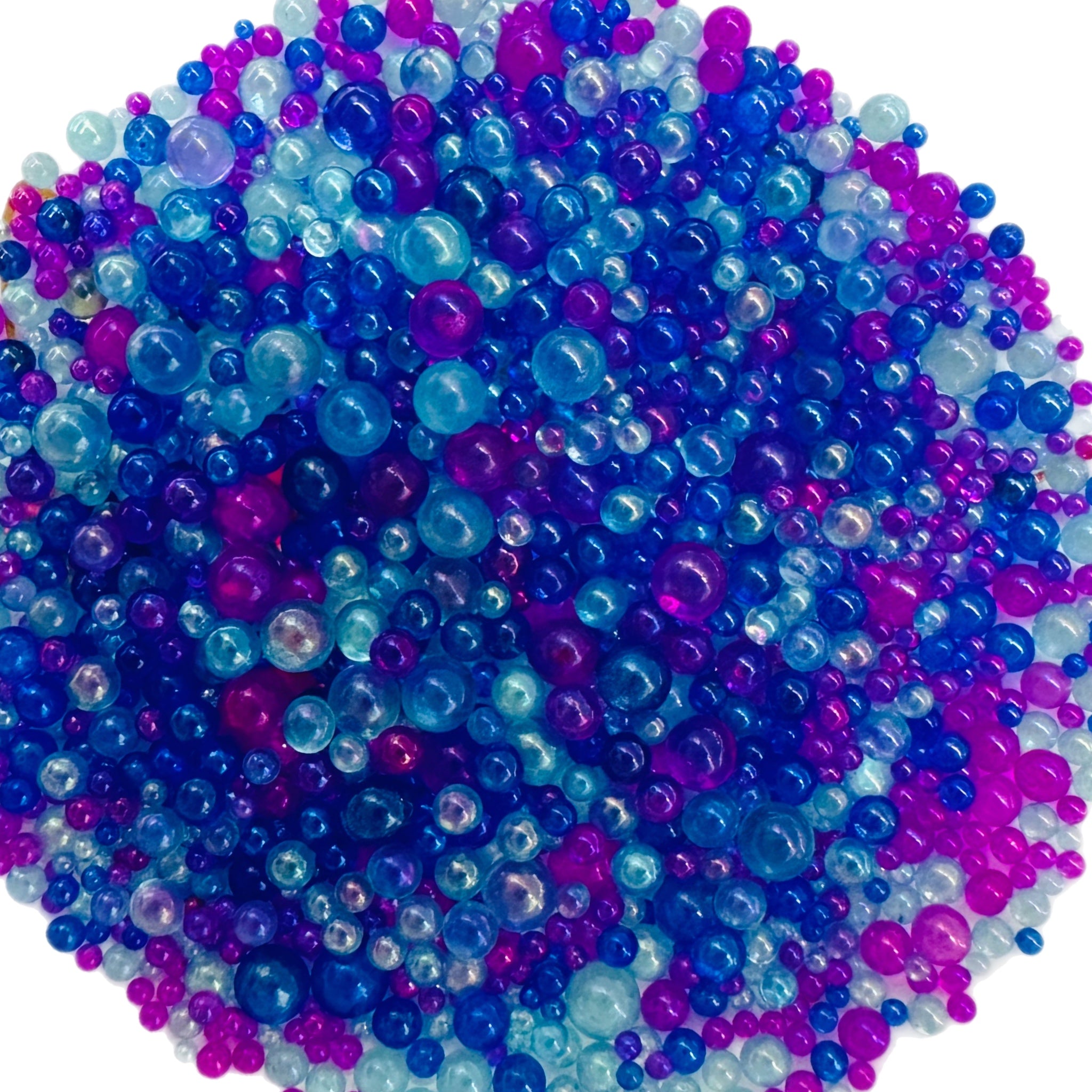 Blue Raspberry Glass Bubbles Beads