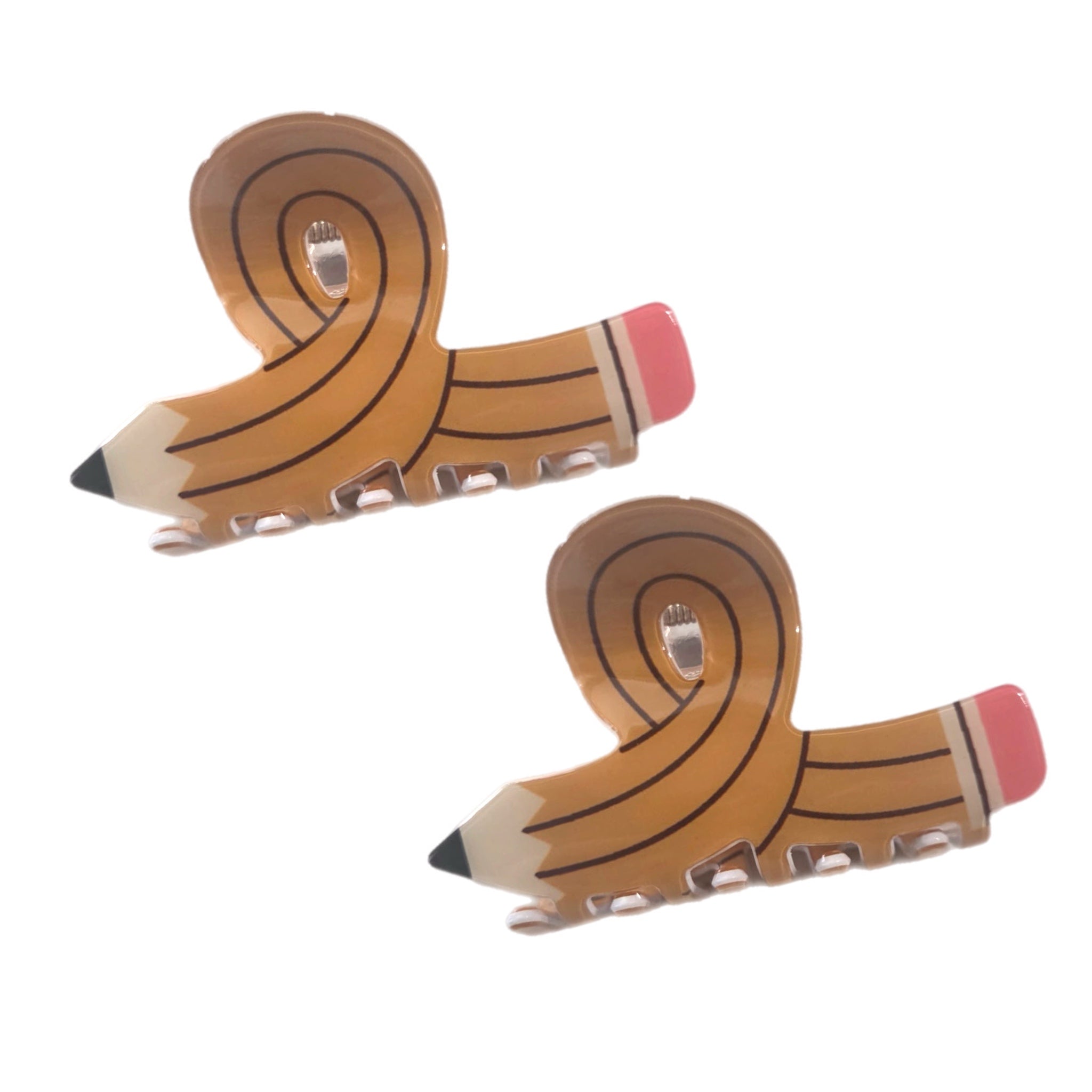 Darker Yellow Pencil Claw Clip