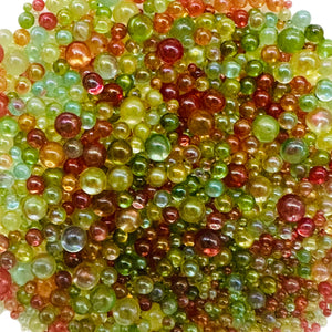 Amber Mist Glass Bubbles Beads