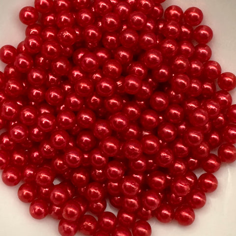 Red Pearlescent Beads