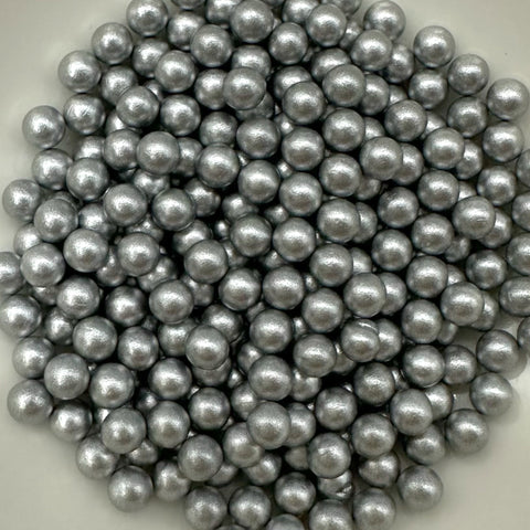 Silver Pearlescent Beads