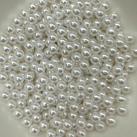 White Pearlescent Beads
