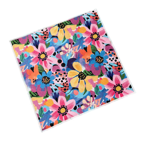 Summer Floral Double-Sided Wash Cloth