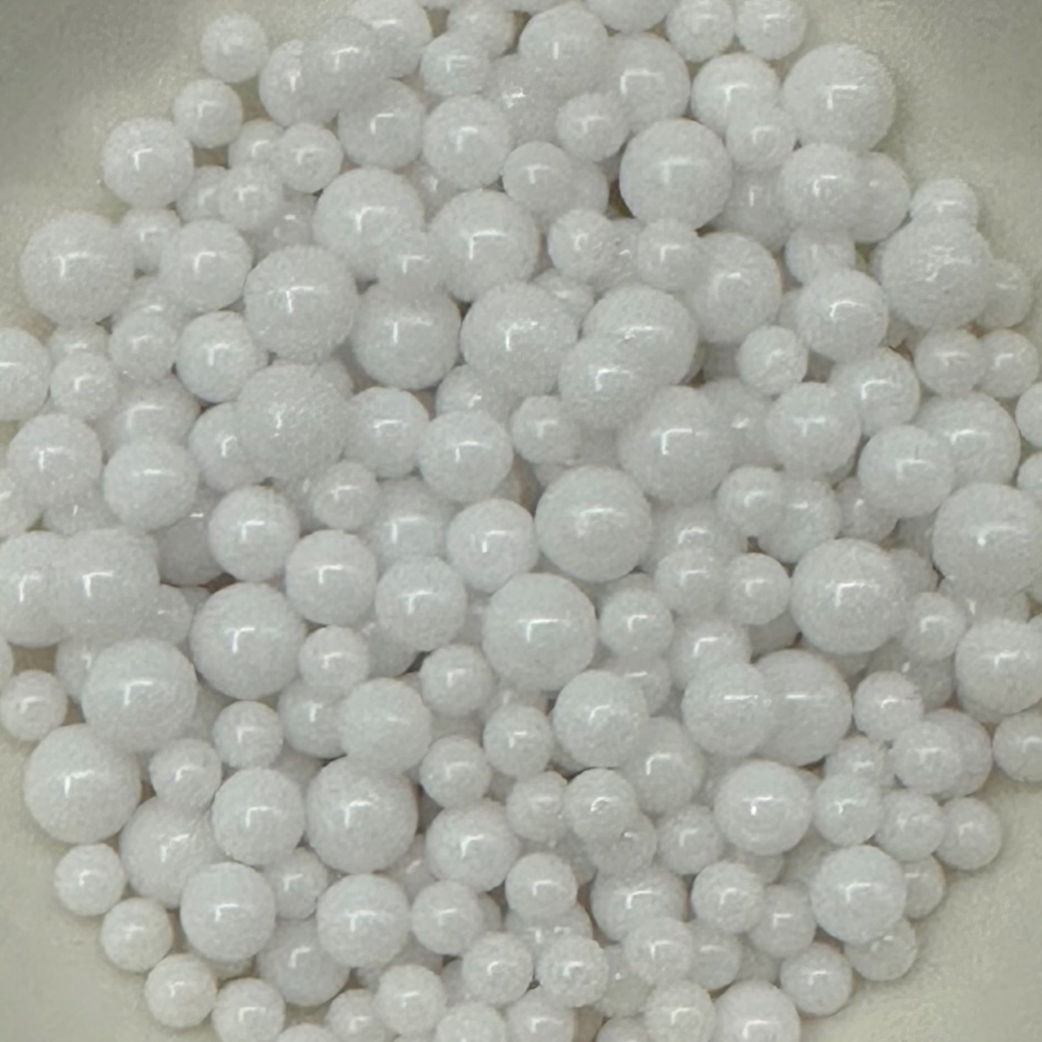 White Round Multi Size Bead Filler